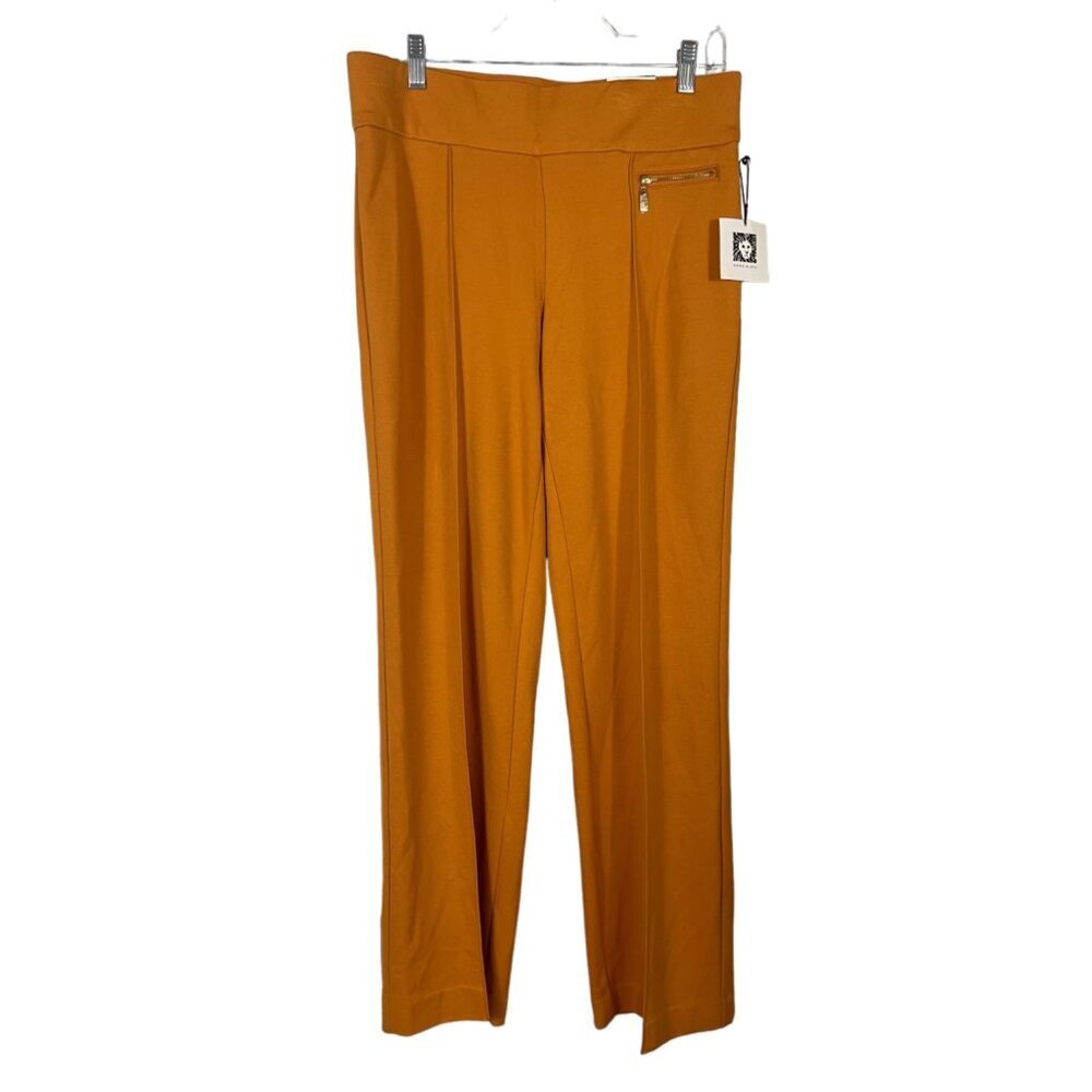 Wide Leg Ponte Pants in Mustard